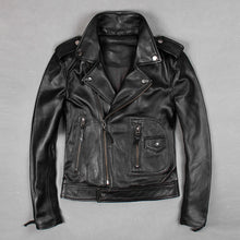 Charger l'image dans la galerie, Brand Women Lapel Genuine Leather Jacket High Quality Slim Fit Long Sleeve Sheepskin Coat Fashion Red Motorcycle Short Outerwear