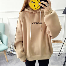 Charger l'image dans la galerie, Bigsweety Women Autumn Thick Loose Sweatshirt Harajuku Letters Printed Casual Hooded Hoodies Pullover Female Thicken Coat New