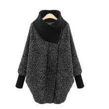 Charger l'image dans la galerie, Hodisytian Winter New Fashion Women Jackets Casual Loose Wool Blends Long Ladies Coat Outerwear For Woman Side Zipper Plus Size