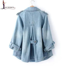 Charger l'image dans la galerie, Spring Fashion Short Denim Coat Women 2018 Autumn New Large size Slim Female Coat Double breasted Loose Denim Jacket FASHION248