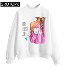 Charger l'image dans la galerie, BUT FIRST COFFEE Hoodie Fashion Korean Clothes Fleece Long Sleeve Pink Women Hoodies Sweatshirts Pullover Harajuku Streetweart
