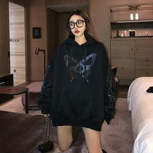 Charger l'image dans la galerie, Super Fashion Sweatshirt Women's Loose-Fit Spring 2020 Bf Mid-Length Hooded Hoodies Top Ins Jacket White Hoodie Black Pullovers
