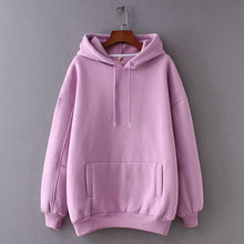 Charger l'image dans la galerie, Tangada women fleece hoodie sweatshirts winter japanese fashion 2020 oversize ladies pullovers warm pocket hooded jacket SD60
