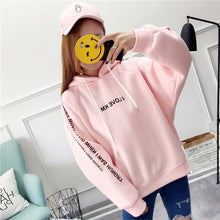 Charger l'image dans la galerie, Bigsweety Women Autumn Thick Loose Sweatshirt Harajuku Letters Printed Casual Hooded Hoodies Pullover Female Thicken Coat New
