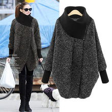 Charger l'image dans la galerie, Hodisytian  Winter New Fashion Women Jackets Casual Loose Wool Blends Long Ladies Coat Outerwear For Woman Side Zipper Plus Size
