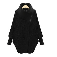 Charger l'image dans la galerie, Hodisytian  Winter New Fashion Women Jackets Casual Loose Wool Blends Long Ladies Coat Outerwear For Woman Side Zipper Plus Size
